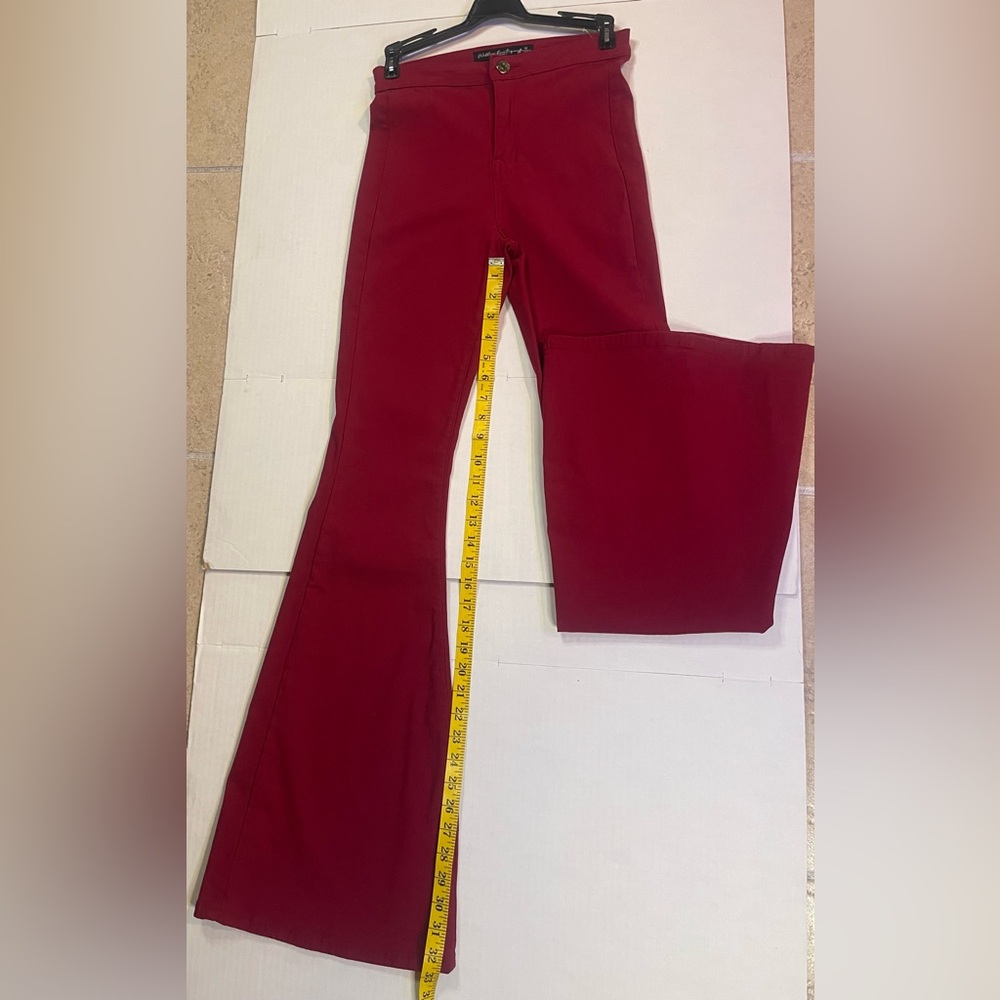 William Rast Red Flared Pants - Picture 7 of 8
